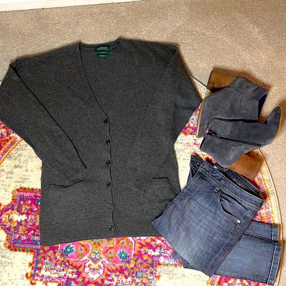 Lauren Ralph Lauren Sweaters - Cashmere Lauren Ralph Lauren Button Down Cardigan Size M